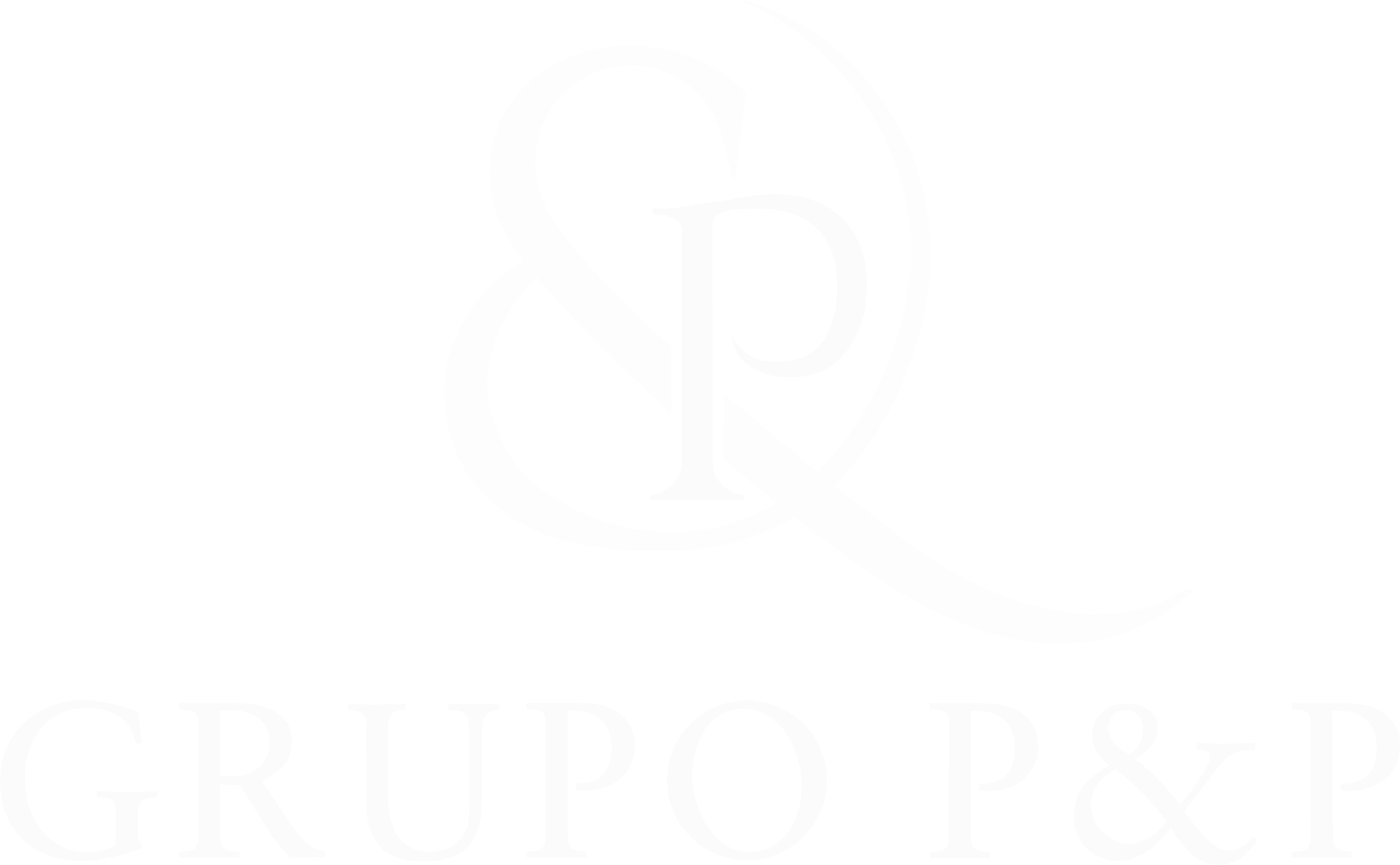Logotipo oficial de Grupo P&P, expertos en la creación de experiencias para eventos, en color blanco sobre fondo transparente.